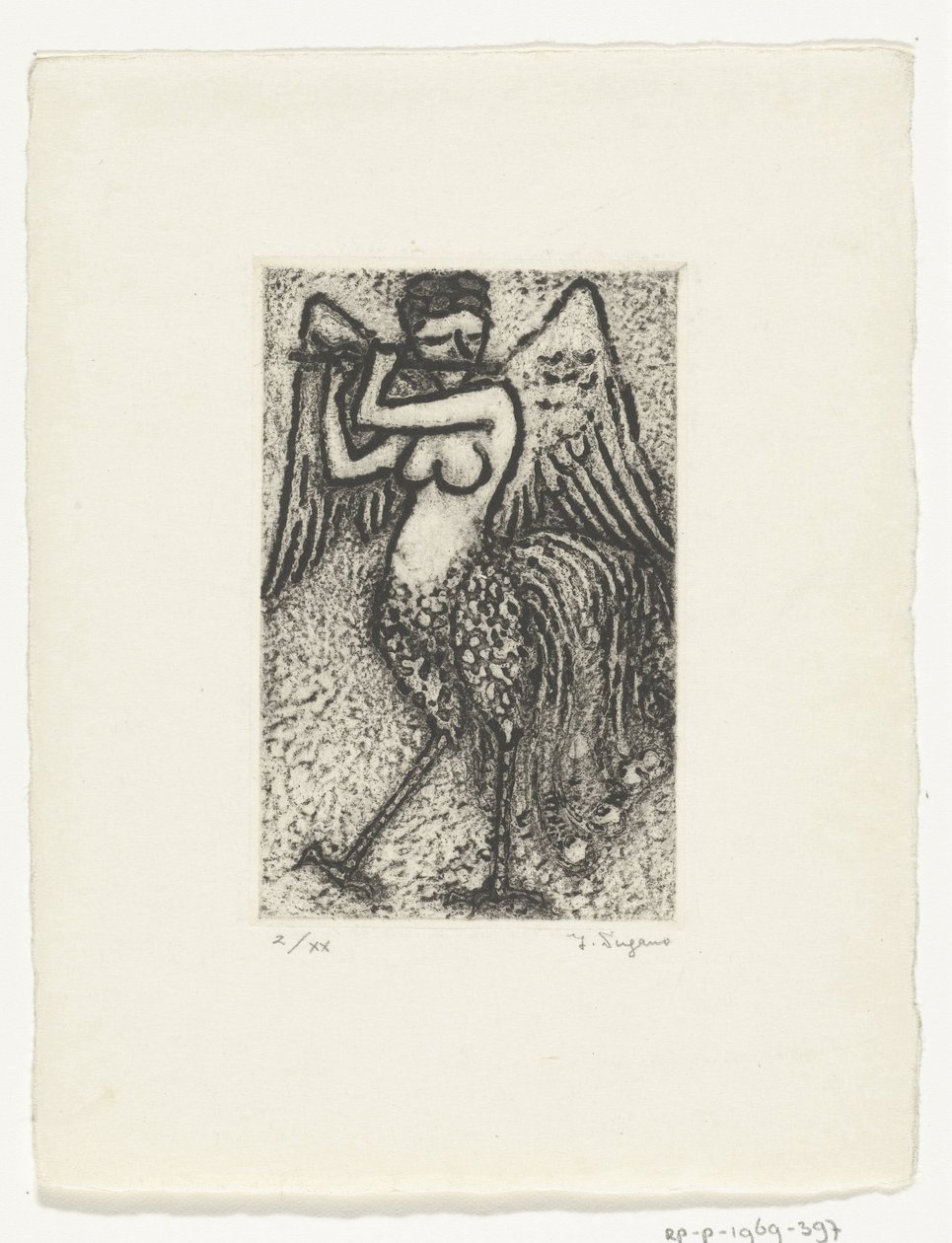 fløjtespil sirene af Yo Sugano (signed by artist)
