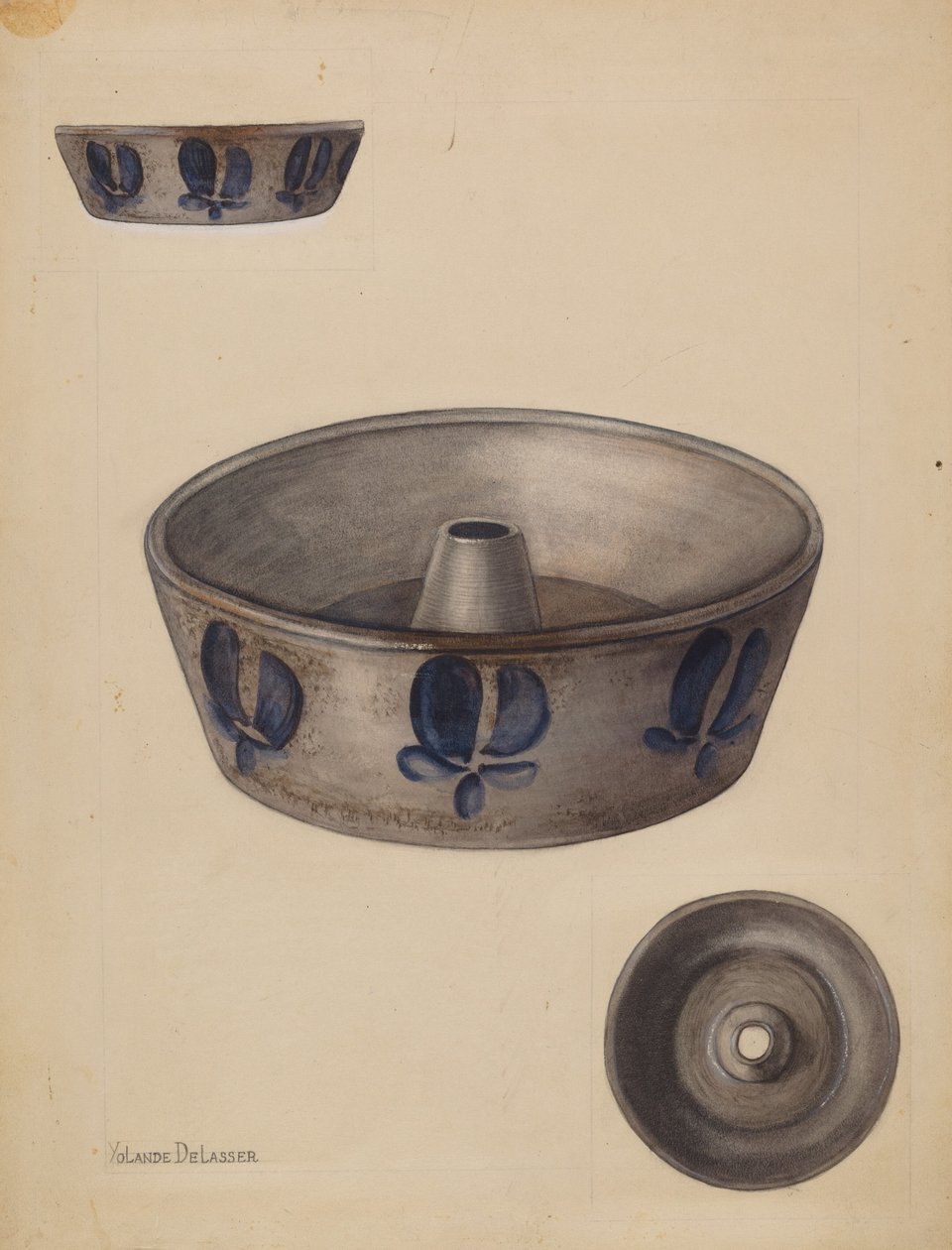 Bageform, ca. 1936. af Yolande Delasser