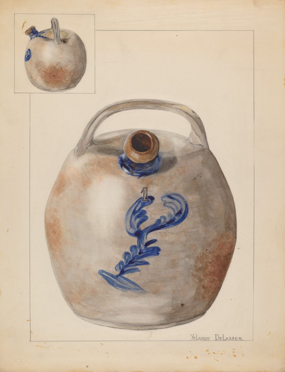 Harvester Kande, ca. 1937. af Yolande Delasser