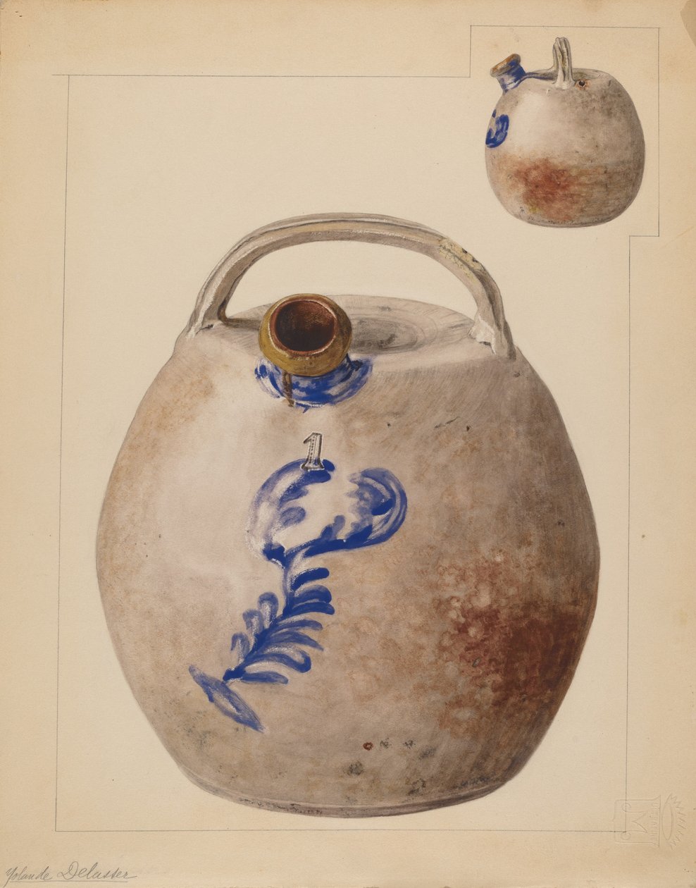 Harvester Kande, ca. 1937. af Yolande Delasser
