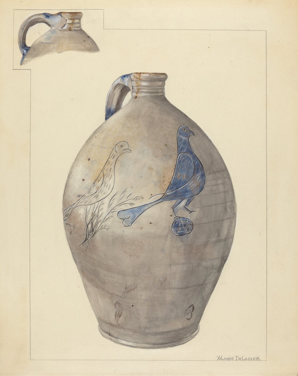 Kande, c. 1940. af Yolande Delasser