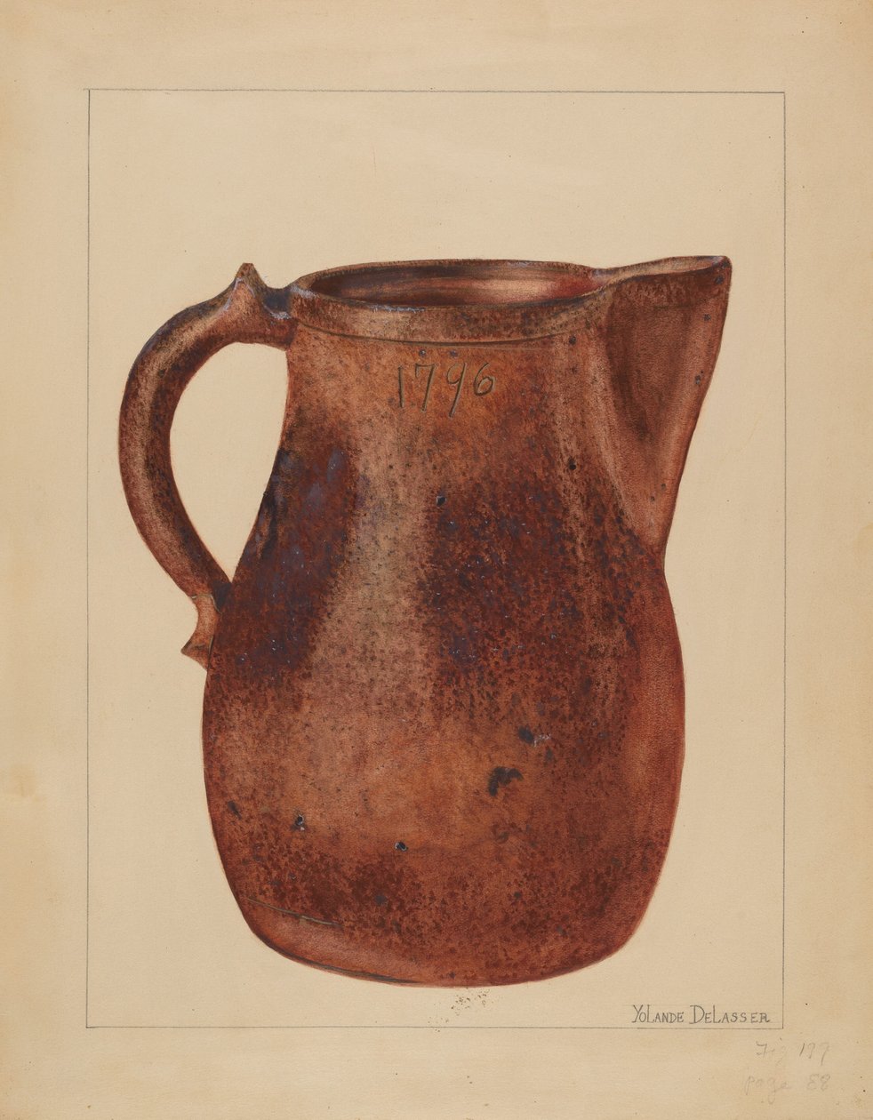 Kande, ca. 1937. af Yolande Delasser
