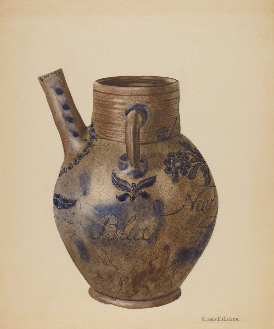 Vandkande, ca. 1936. af Yolande Delasser