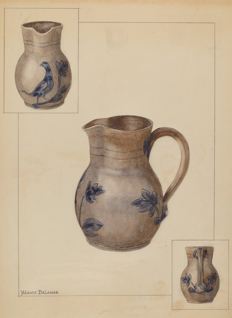 Vandkande, ca. 1936. af Yolande Delasser