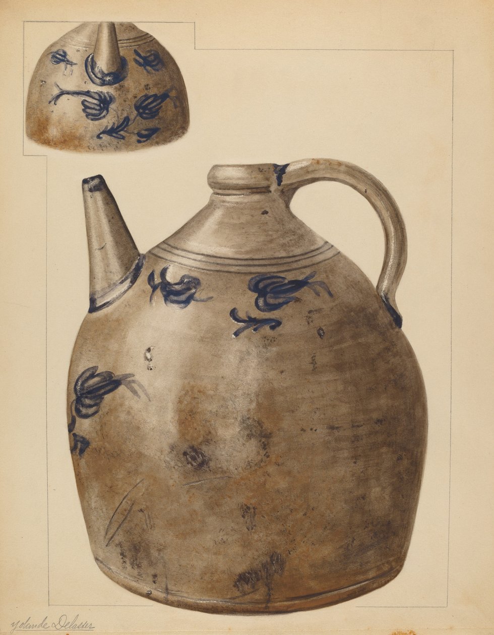 Vandkande, ca. 1937. af Yolande Delasser