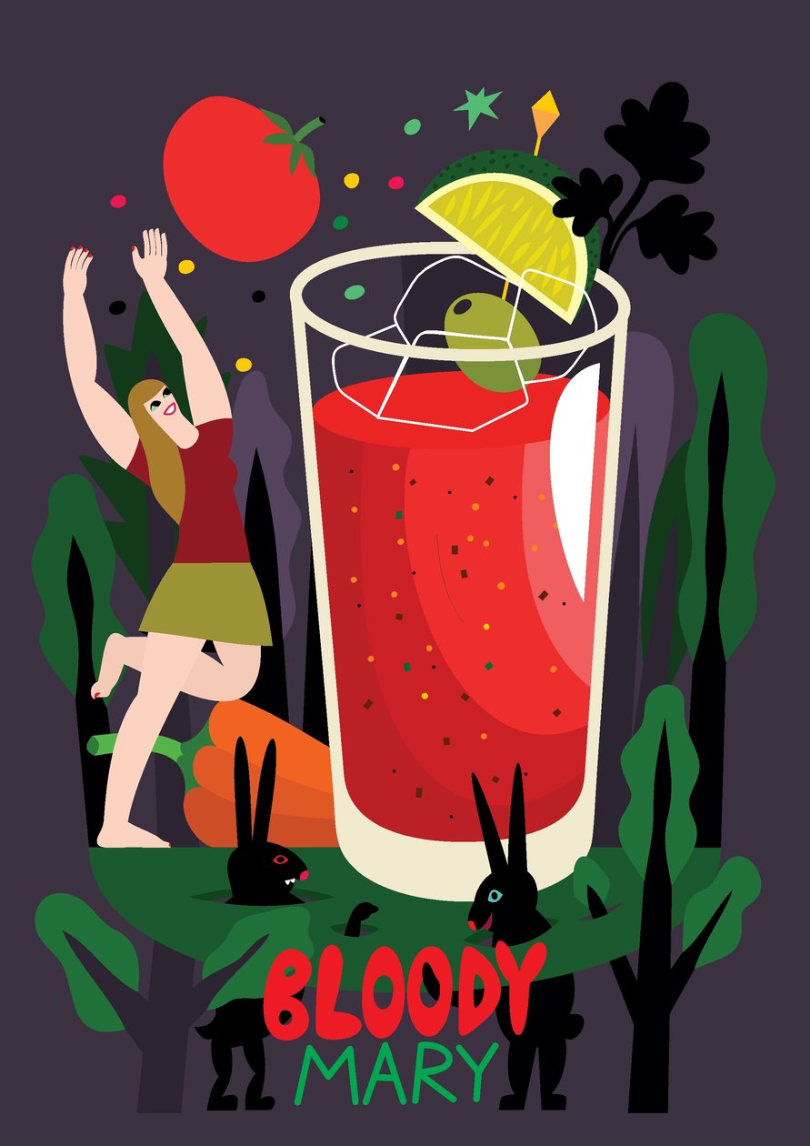 Bloody Mary, 2017 (vektorillustration) af Yulia Drobova
