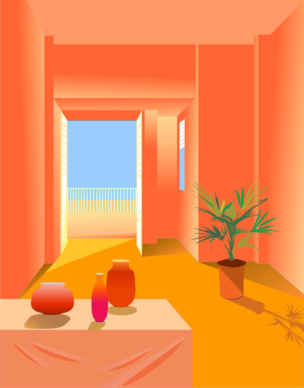 Interiors 1, 2020 (digital) af Sabina Nedelcheva Williams