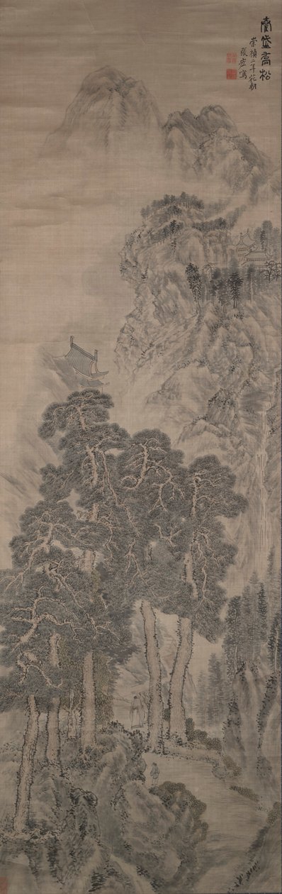 Lofty Pines på Mount Tai af Zhang Hong