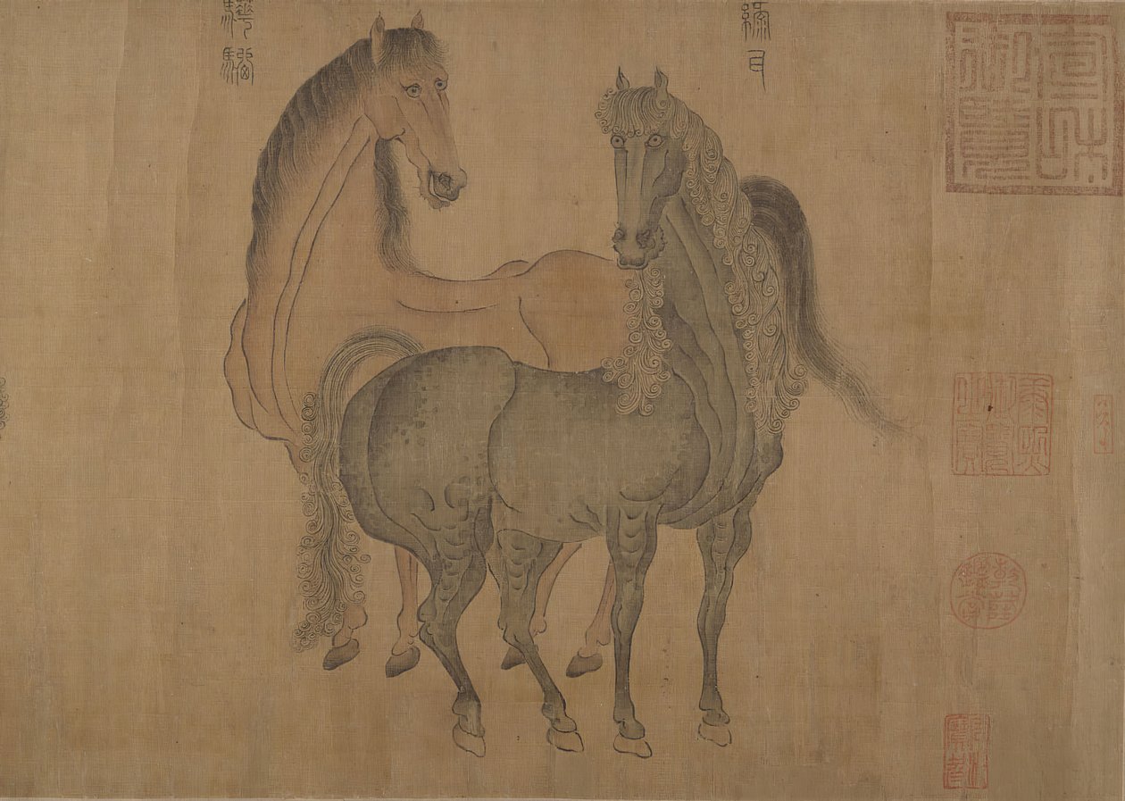 Otte Heste. af Zhao Mengfu