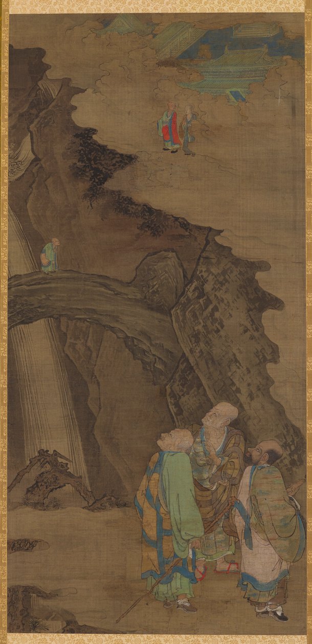 Klippebroen ved Mount Tiantai, 1178. af Zhou Jichang