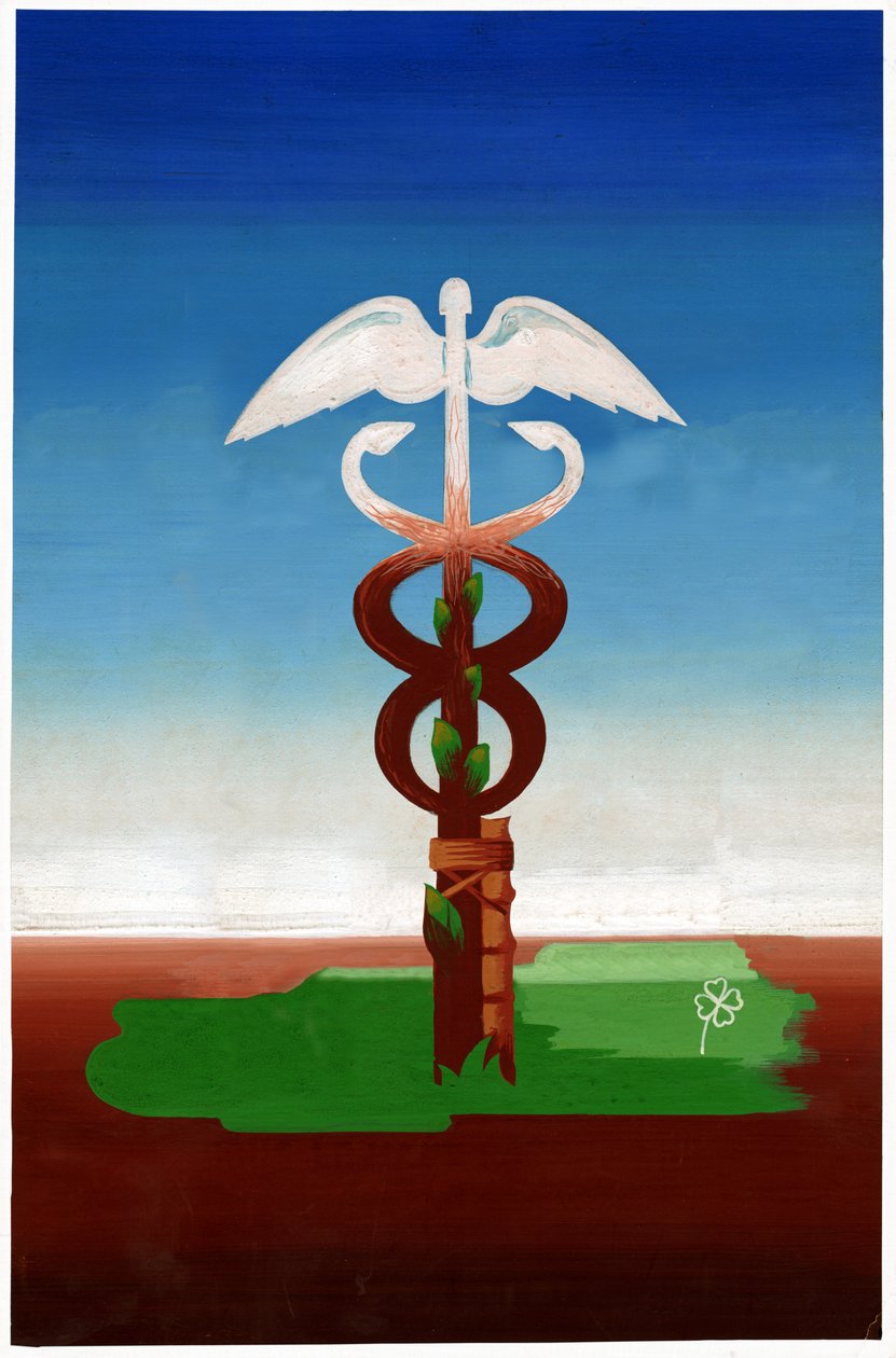 En caduceus, som 1930 af . .