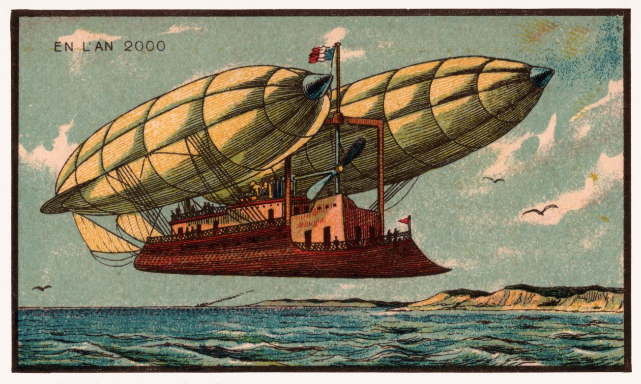 En zeppelin, ca. 1910 af . .