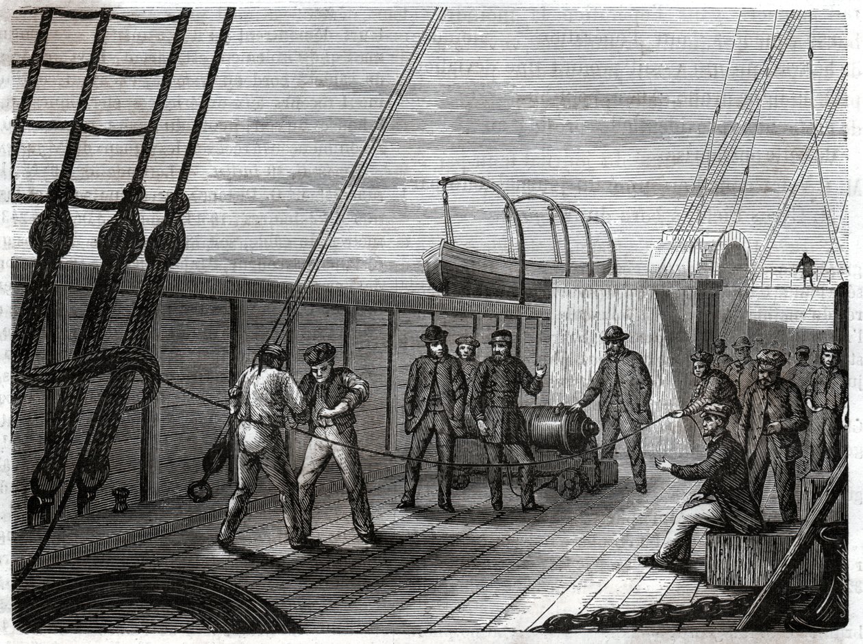 Kabel telegrafisk sous marin. Telegrafisk undersøisk kabel. af Frederick (attr. to) Barnard