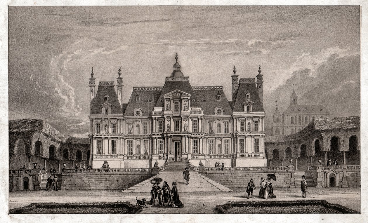 Castle of Maison Lafitte, ca. 1850 (gravering) af . .