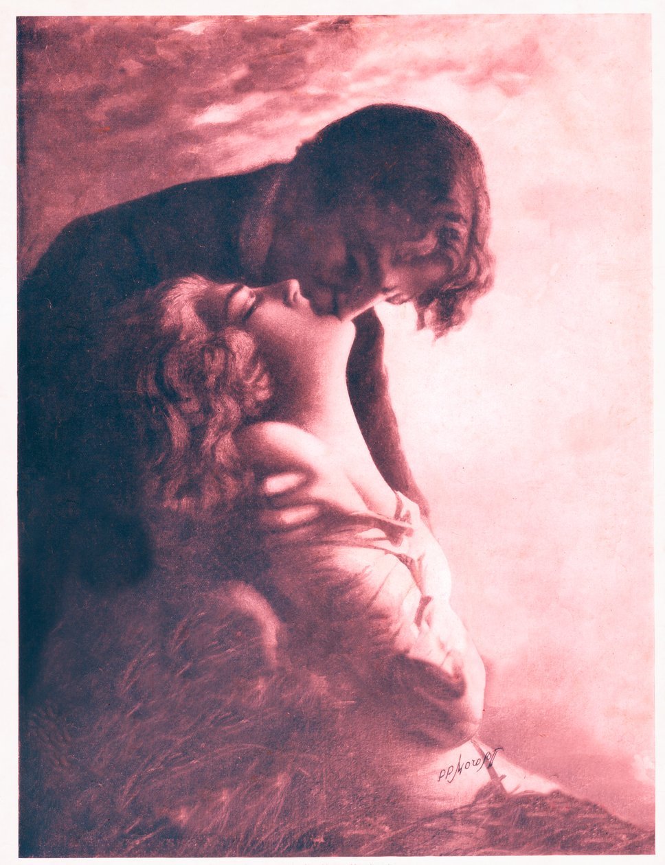 Par kysser. omkring 1920 (illustration) af . .
