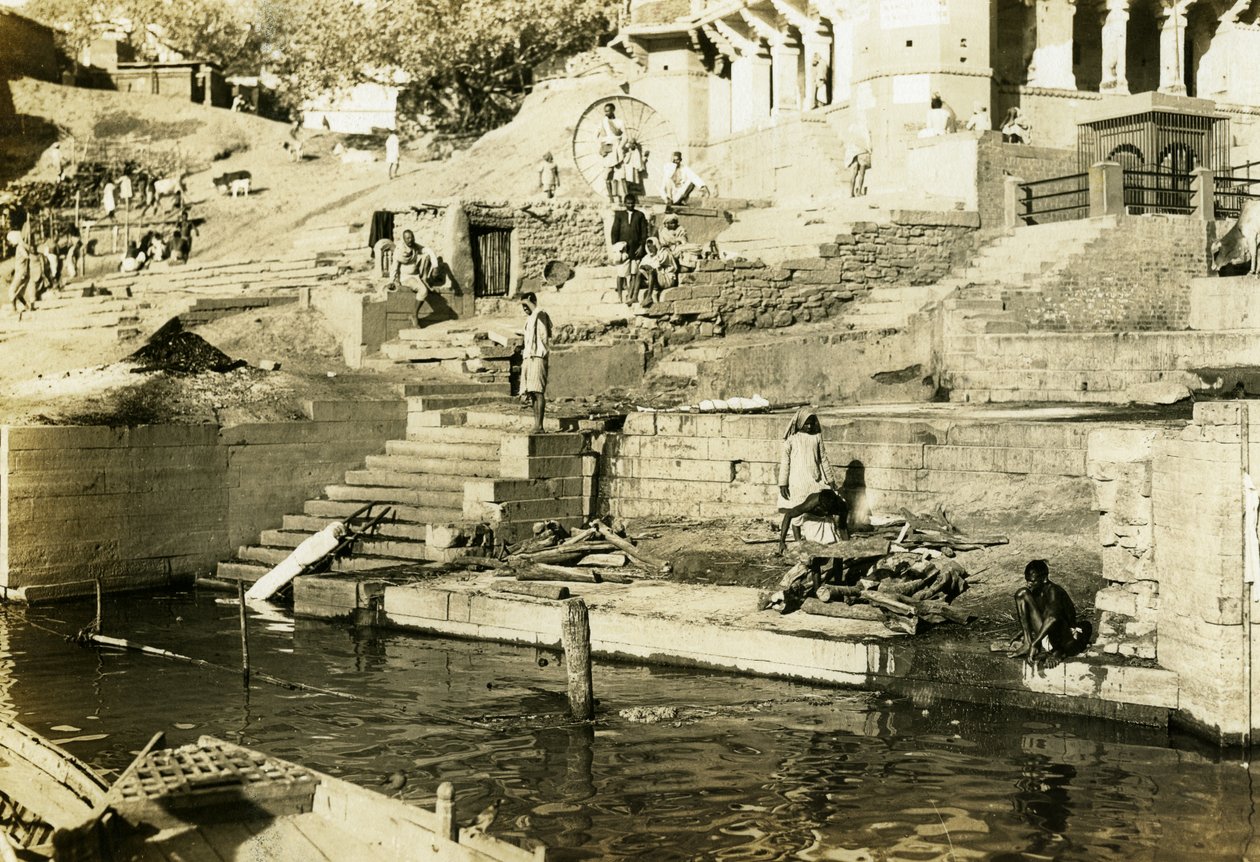 Ligbrænding på Ganges af Hippolyte Lalaise Devéria