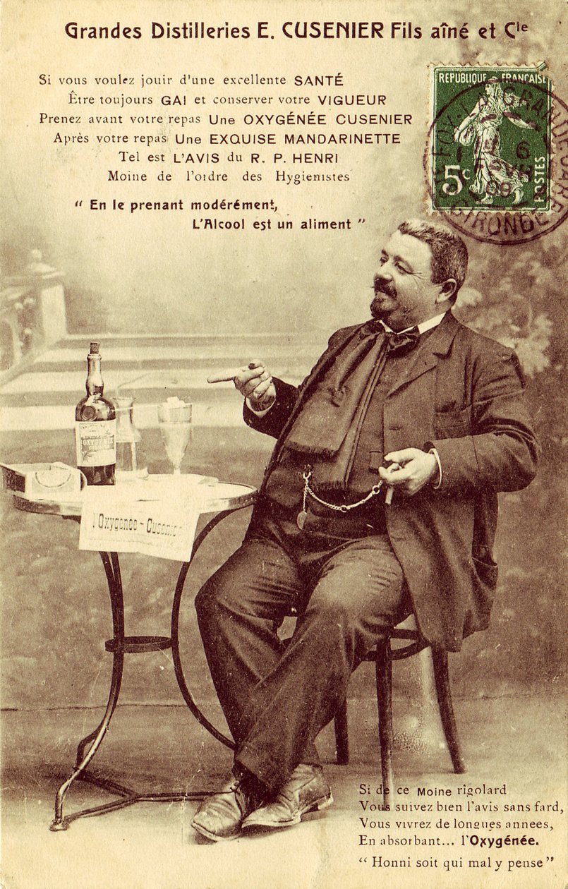 "Med måde er alkohol en mad" af Frederick (attr. to) Barnard