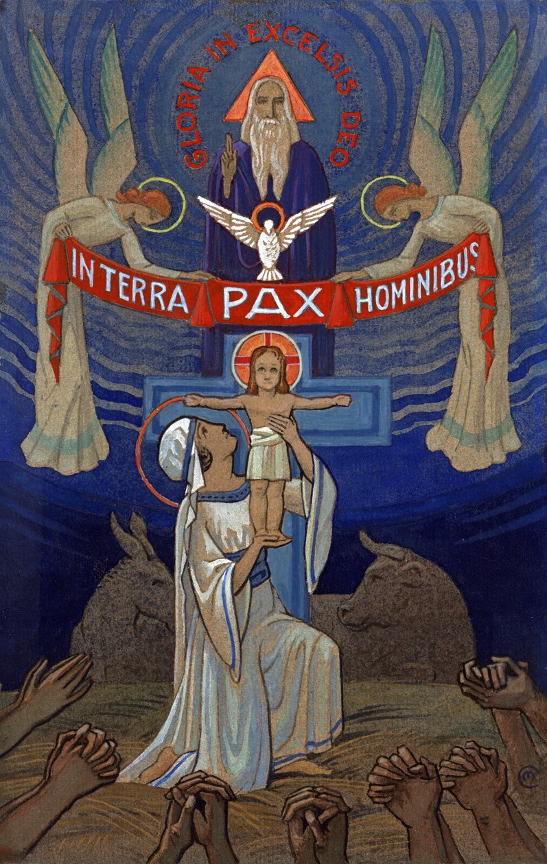 Ære være den Højeste Gud. omkring 1930 (illustration) af . .