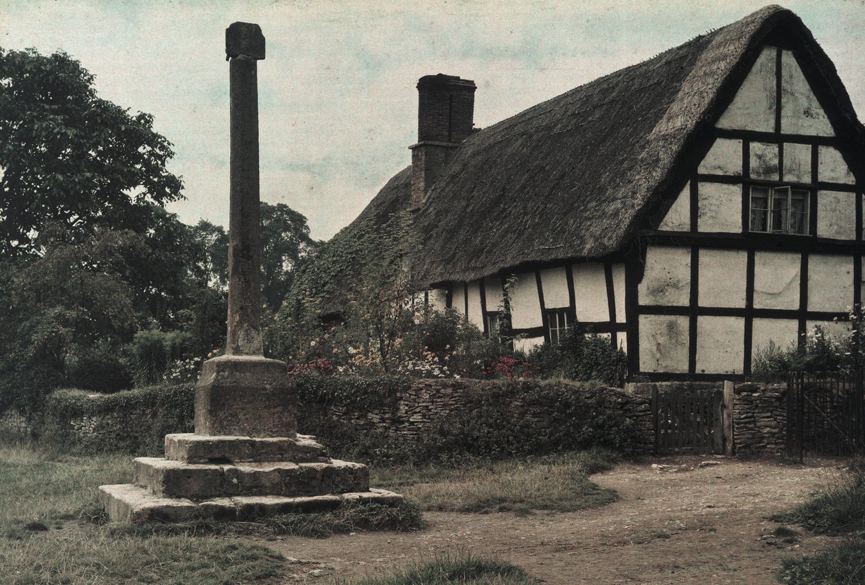 "The Village Cross, Ashton-Under-Hill, Gloucestershire" af Frederick (attr. to) Barnard