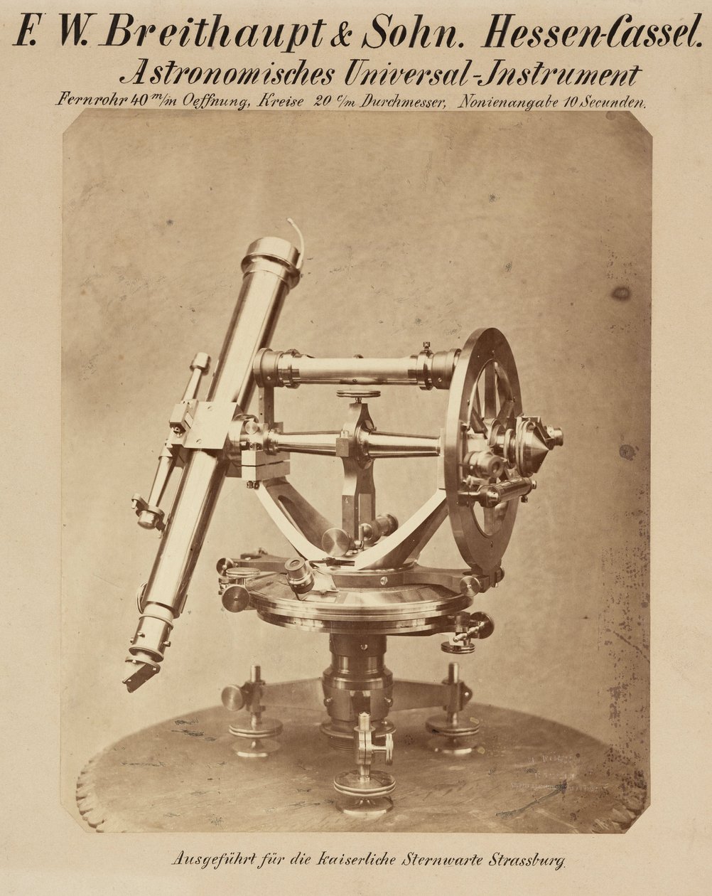 Universal cirkel, Strasbourg Observatorium af Frederick (attr. to) Barnard