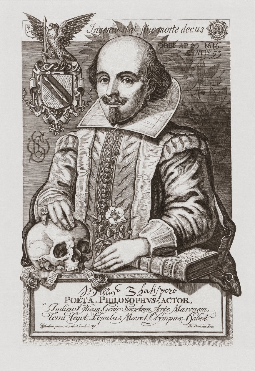William Shakespeare. Portræt. af . .
