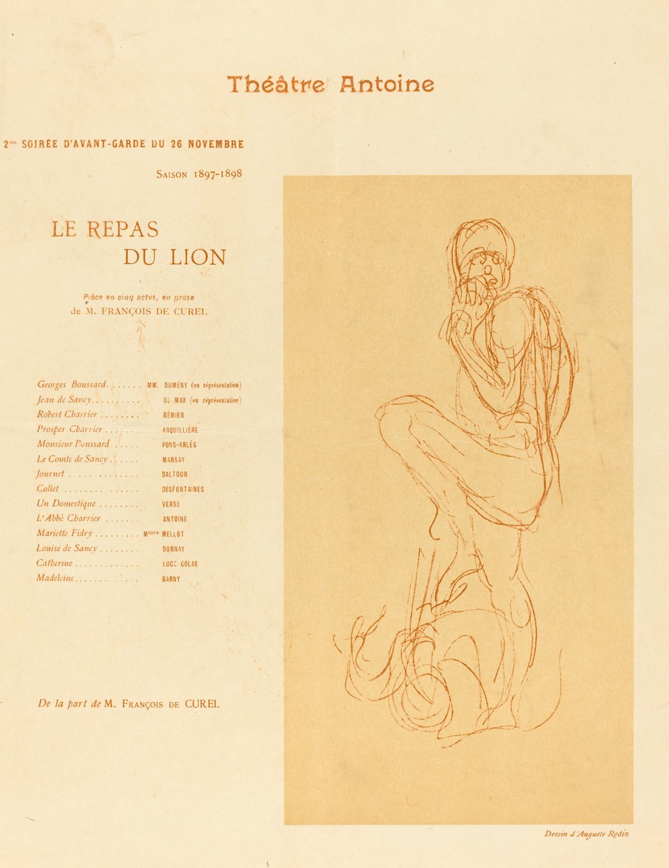 Løvens måltid af Auguste Rodin