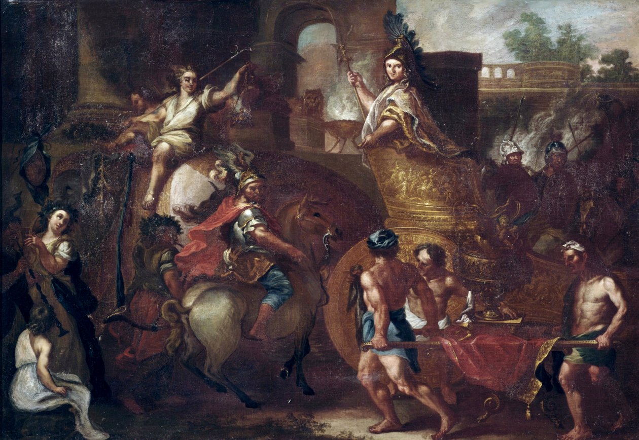 Indtræden af Alexander den Store i Babylon af after Charles Le Brun
