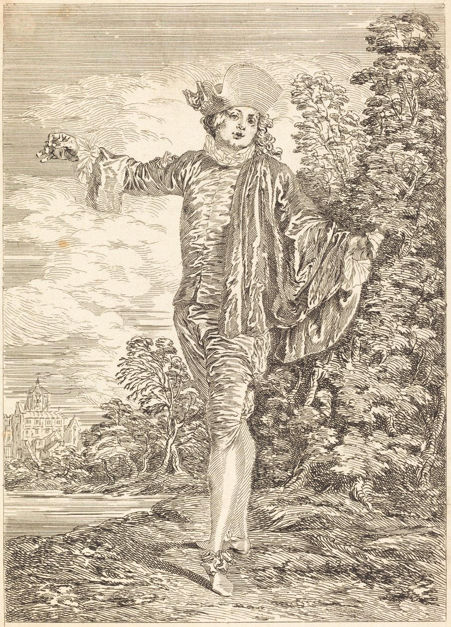 Ligegyldig (The Indifferent) af after Antoine Watteau