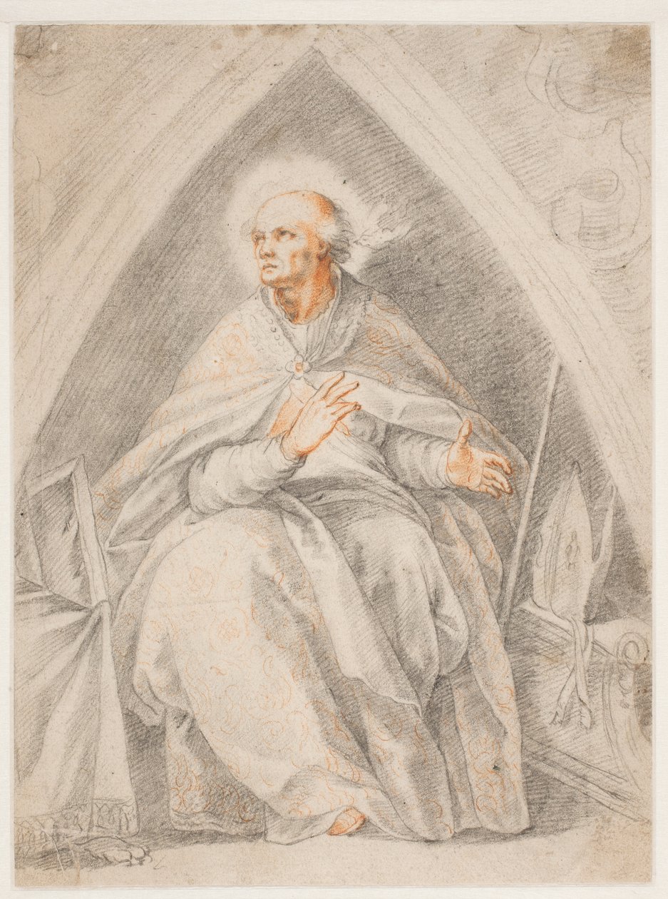 St Gregory siddende af after Cavalier d