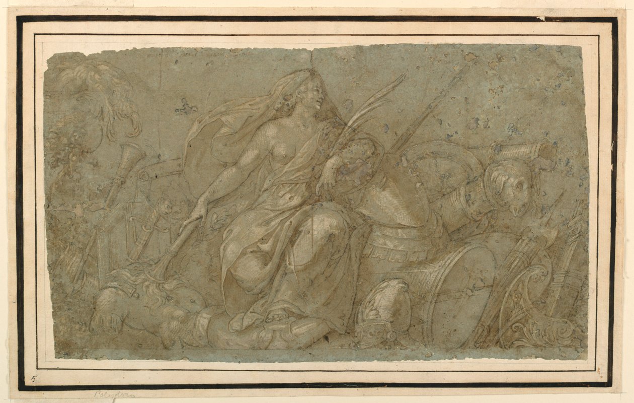 Fredsbrændende attributter for krig af after Francesco Salviati