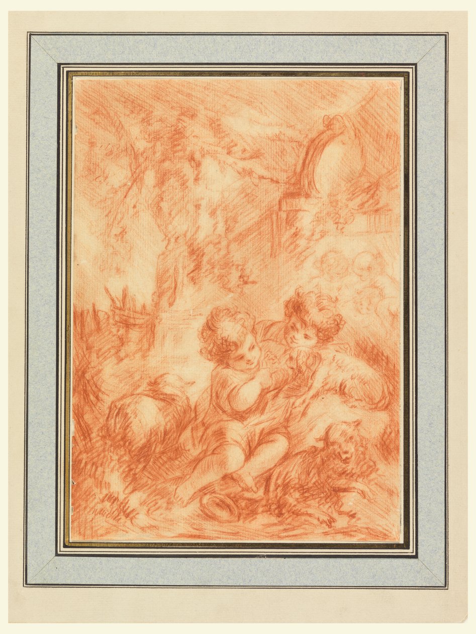 To børn af after Francois Boucher