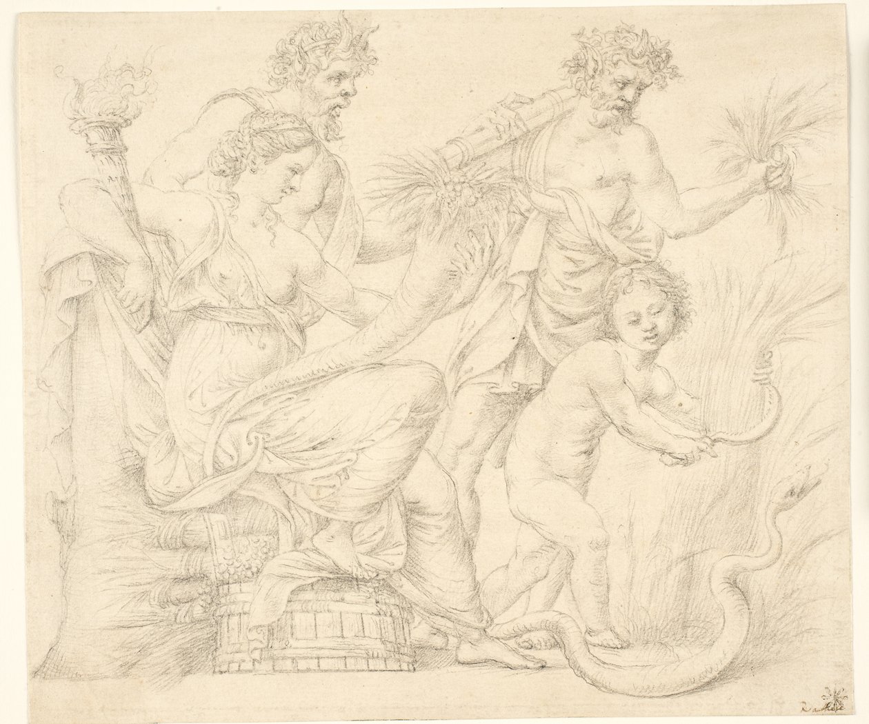 Persephone og Dionysos af after Giulio Romano