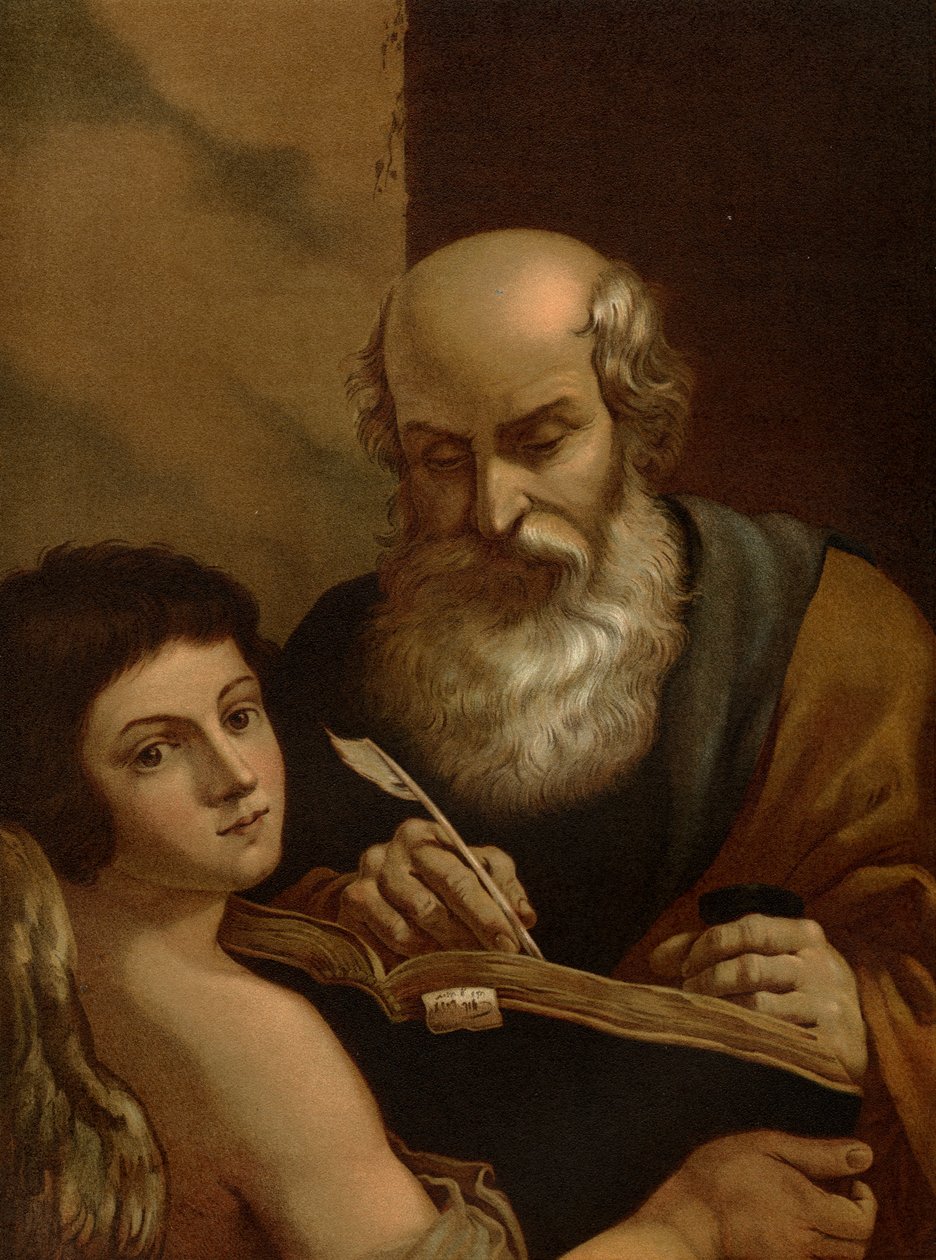 Evangelisten Matthæus af after Guercino