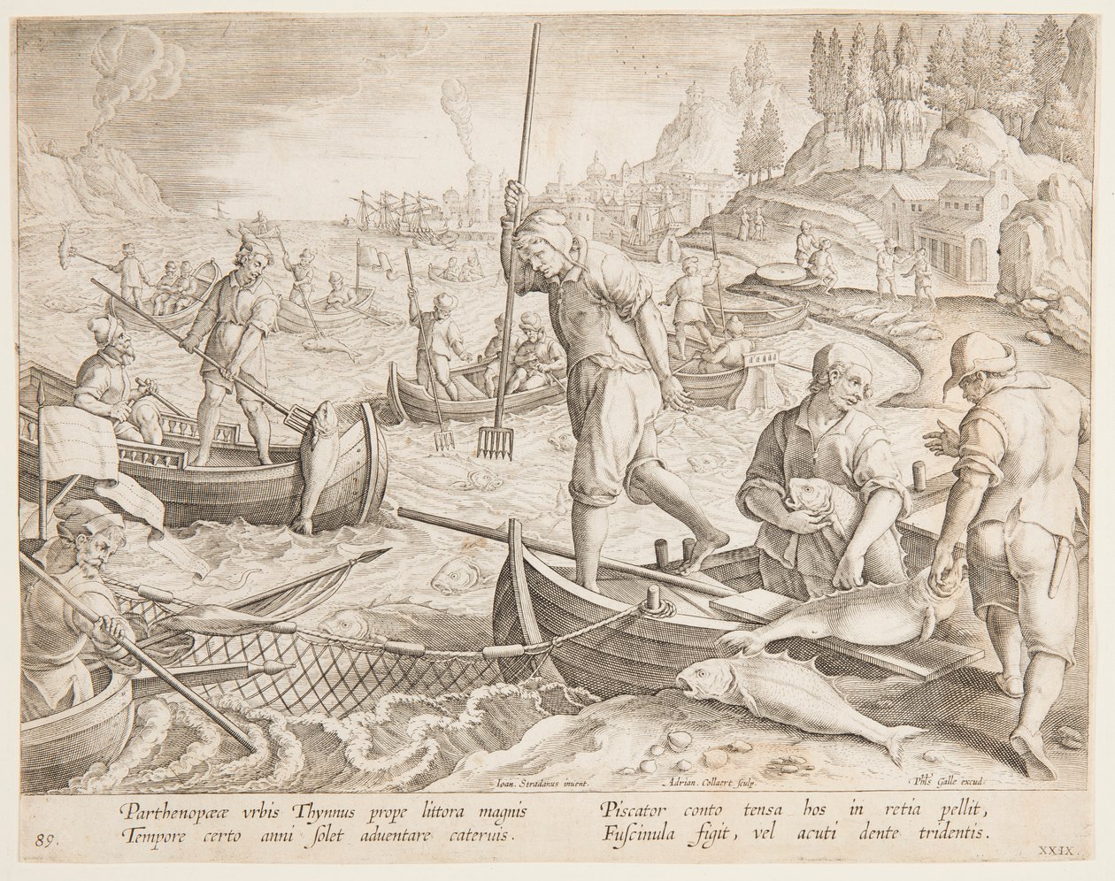 Tunfiskeri af after Jan van der Straet, called Stradanus