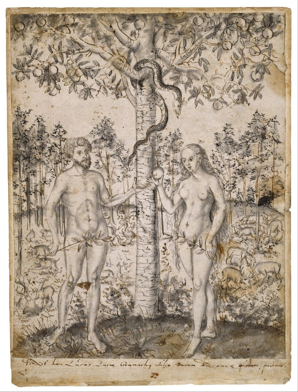 Menneskets fald af after Lucas Cranach the Younger