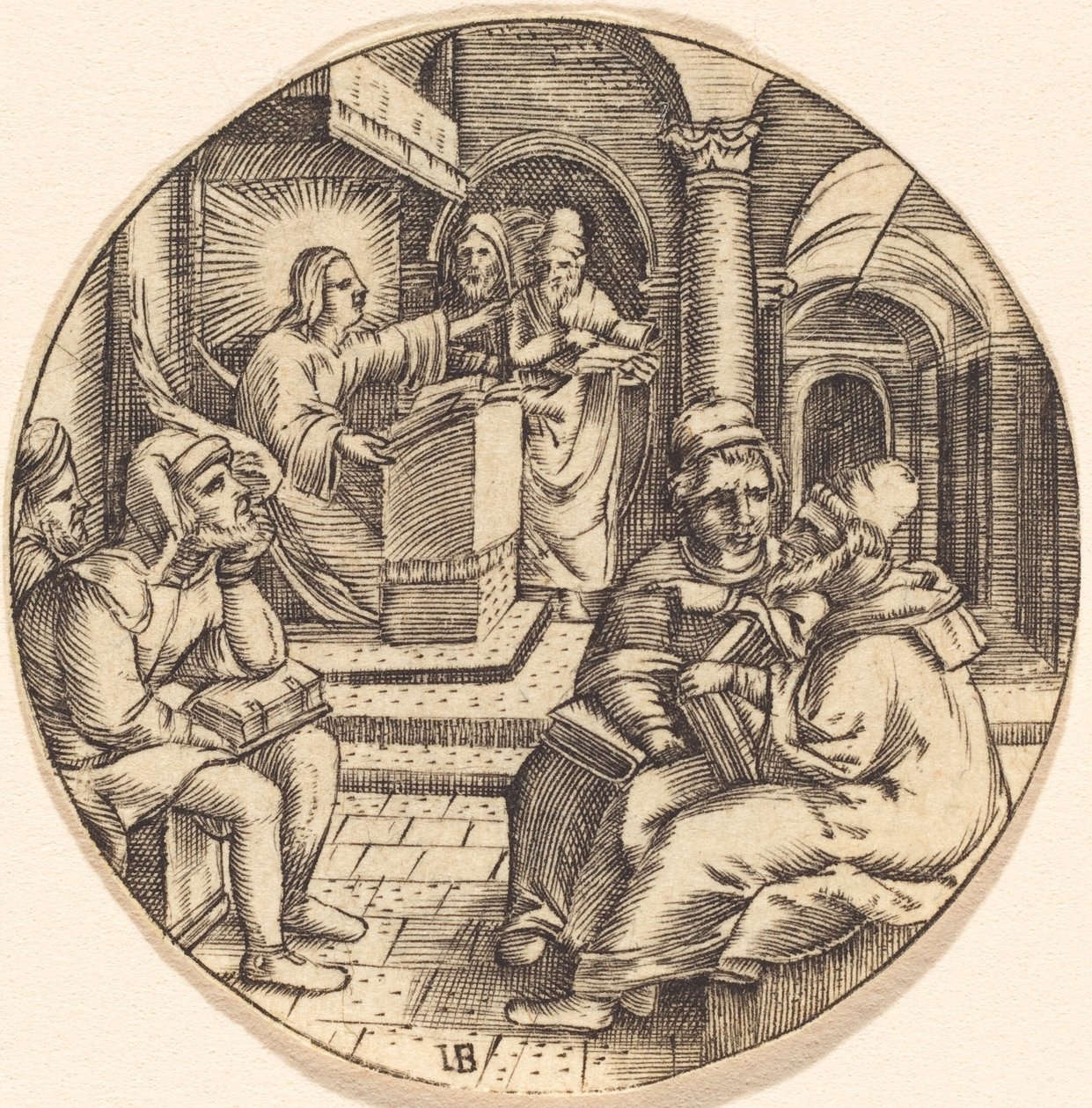 Jesus prædiker i templet af after Master IB