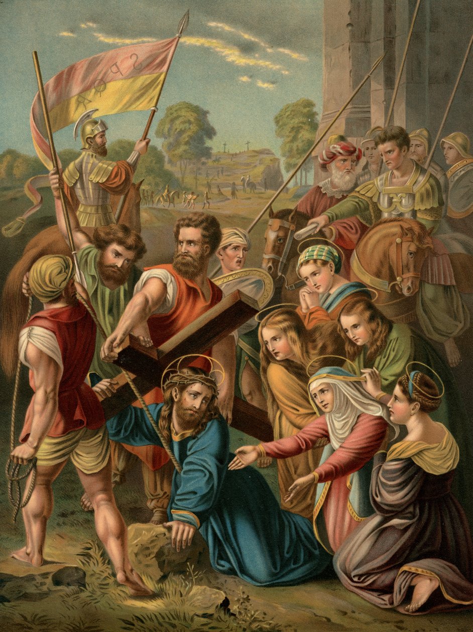Bæring af korset af after Raphael