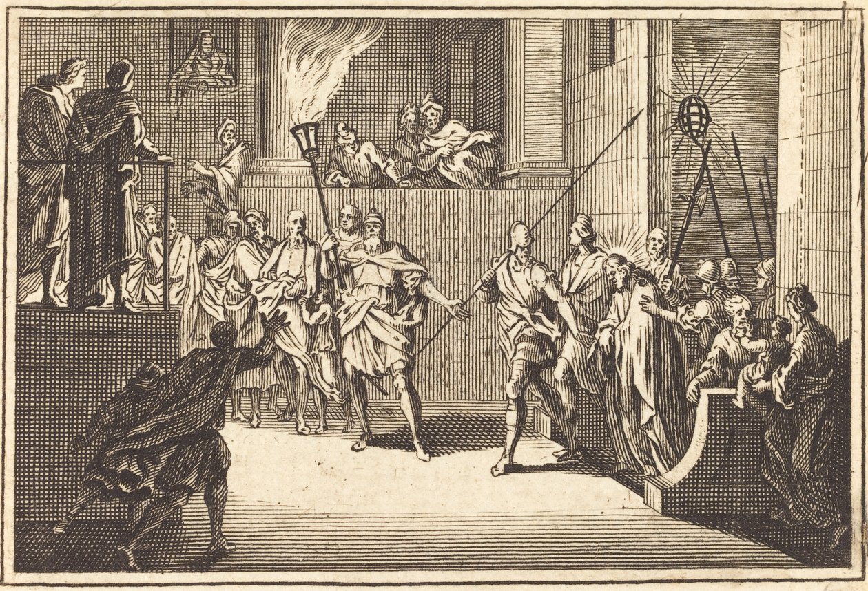 Kristus før Annas af after Sébastien Le Clerc I