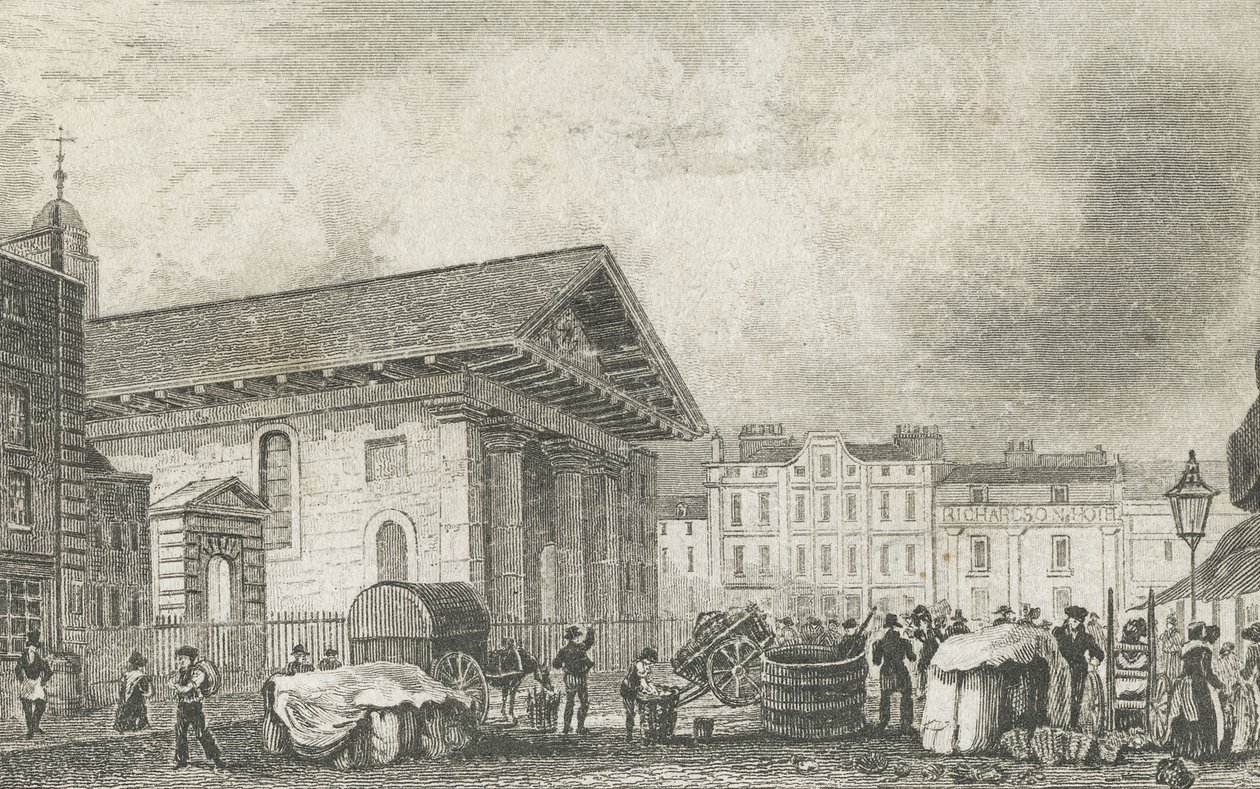 St Pauls Covent Garden, ca. 1810 af Thomas Hosmer after Shepherd