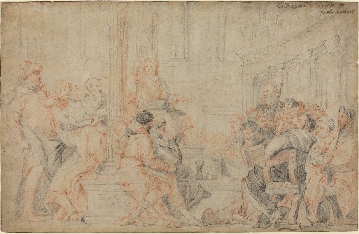 Kristus blandt lægerne af after Veronese