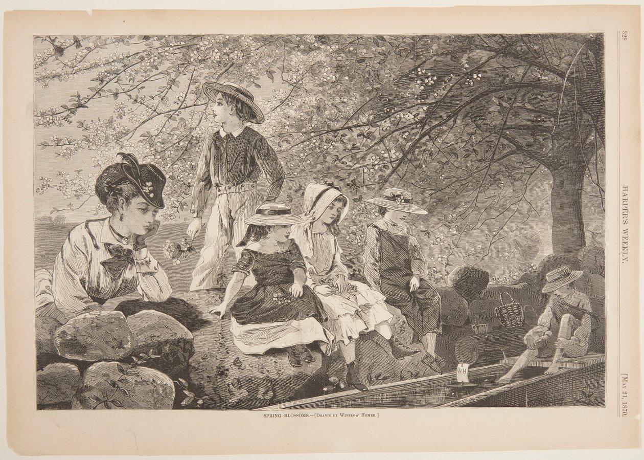 Forårsblomster af after Winslow Homer