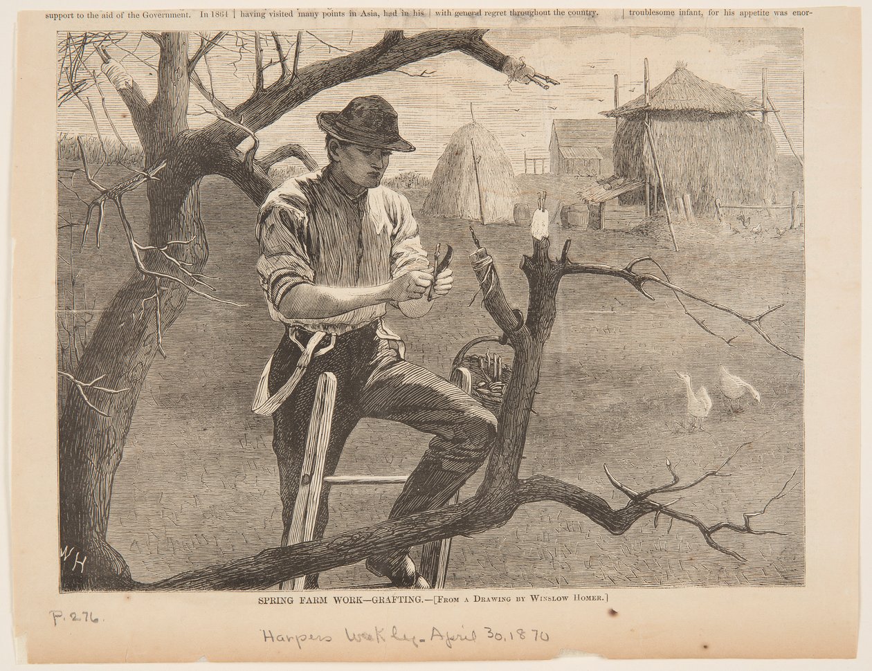 Spring Farm Work – Podning af after Winslow Homer