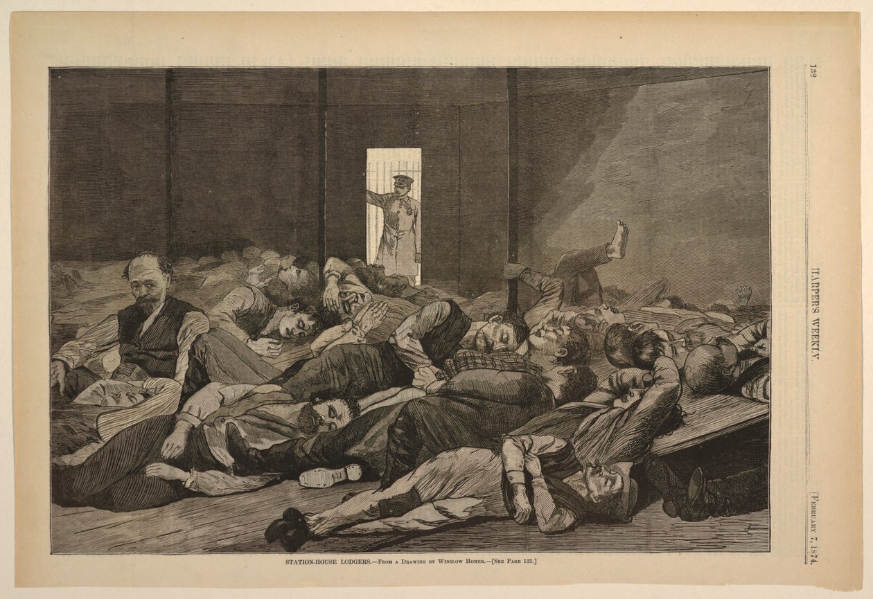 Station-House Logers af after Winslow Homer
