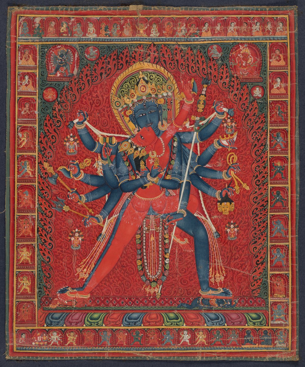 Chakrasamvara og ægtefællen Vajravarahi af anonymous 