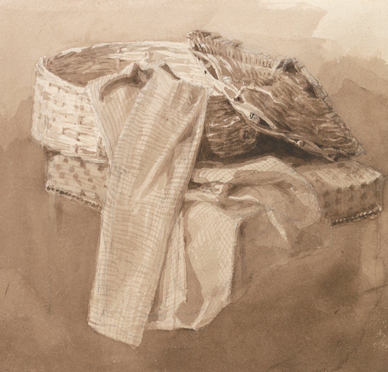 Stilleben: Kurv af attributed to Peter DeWint