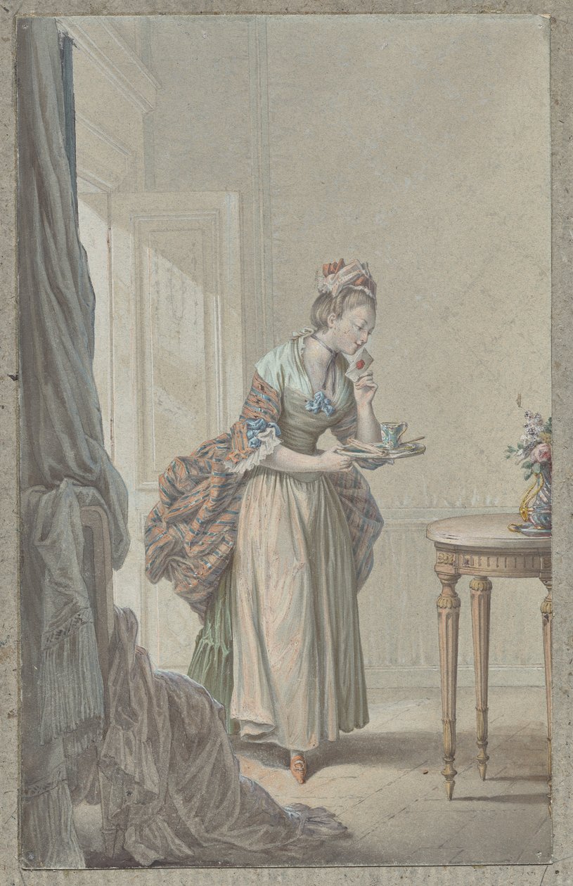 Kvinde med et brev af attributed to Sigmond Freudeberg