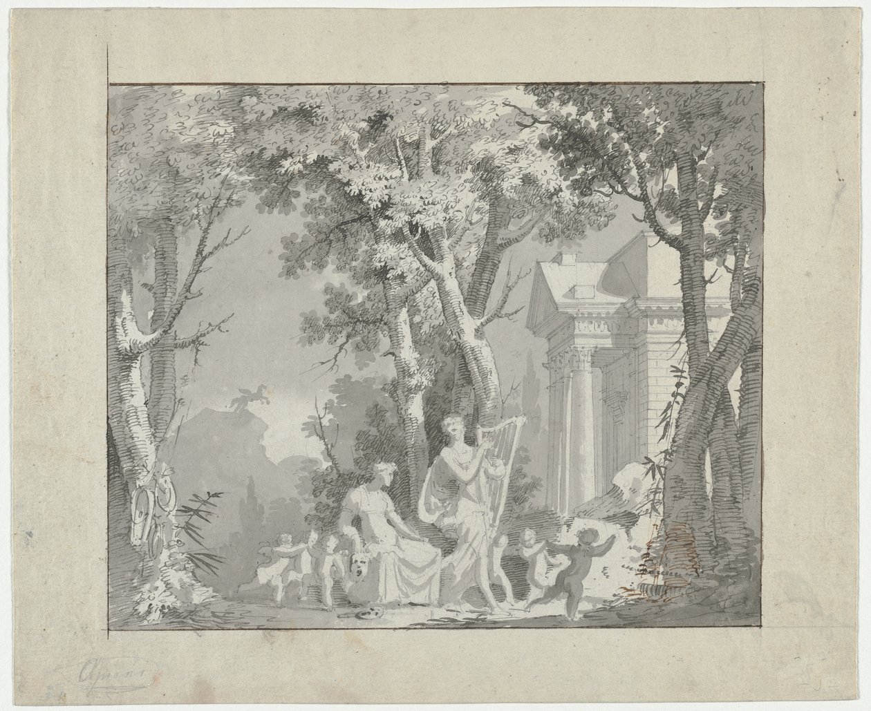 Klassisk Scene af circle of Francisco Vieira (Portuguese