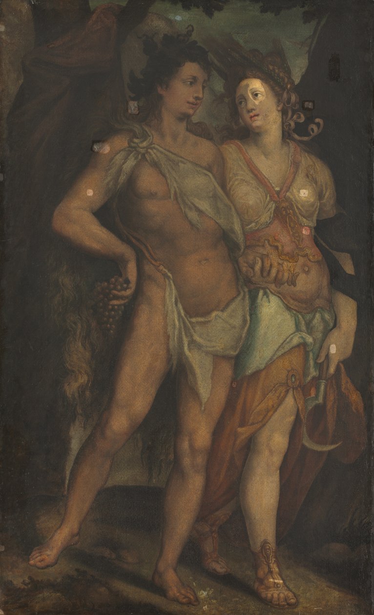 Ceres og Bacchus af copy after Bartholomaeus Spranger