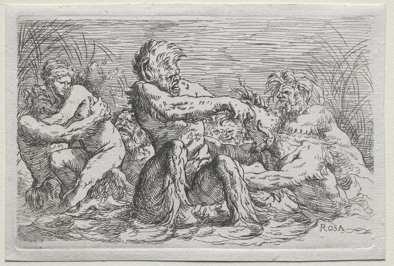 Flodguderne af copy after Salvator Rosa