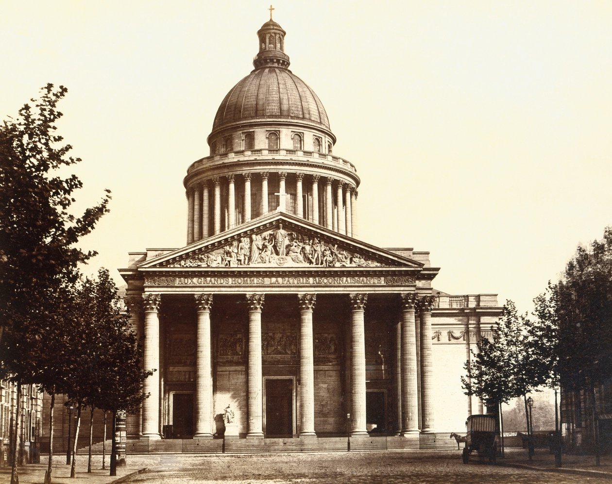 Pantheon i Paris Medium af Edouard Denis Baldus